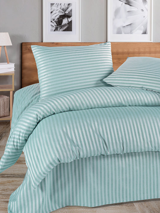 Pamuklu Saten Lastikli Çarşaflı Çift Kişilik Nevresim Takımı