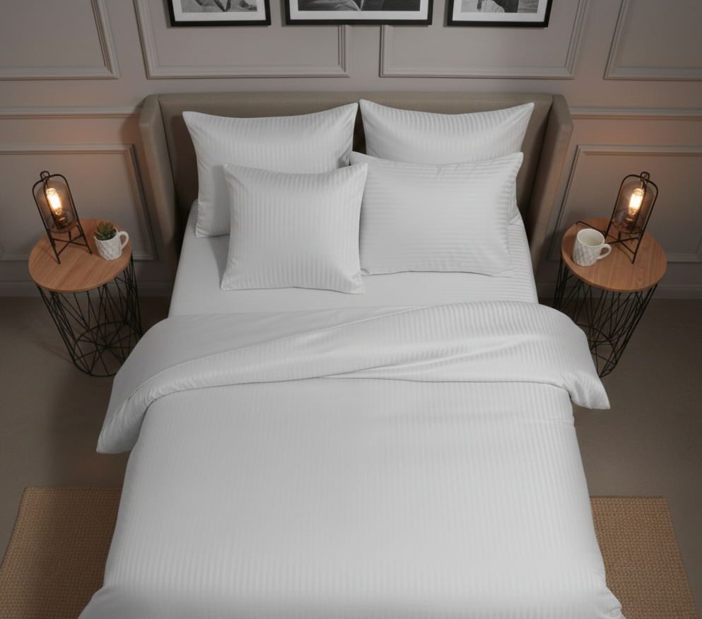 Özel Renk Saten Çift Kişilik Lastikli Çarşaflı Nevresim Takımı –  Yumuşak Dokulu