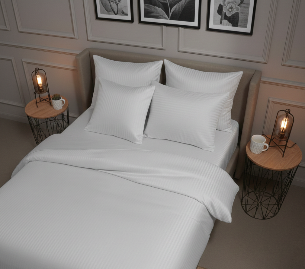 Özel Renk Saten Çift Kişilik Lastikli Çarşaflı Nevresim Takımı –  Yumuşak Dokulu