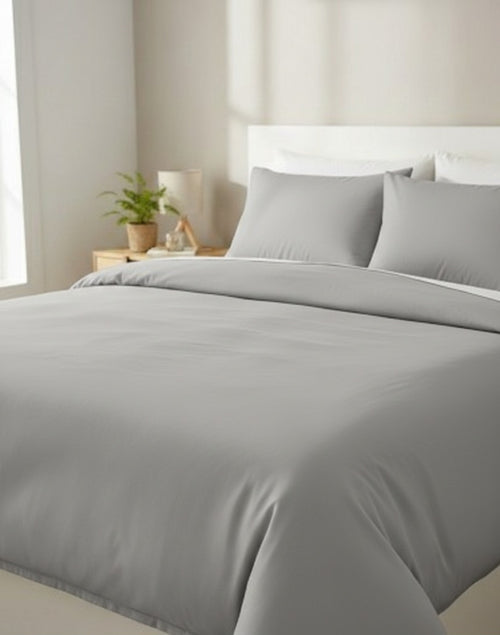 Düz Renk Lastikli Çarşaflı Çift Kişilik Nevresim Takımı