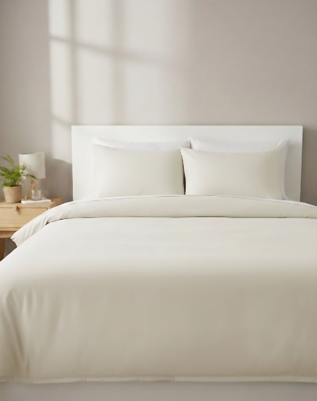 Düz Renk Tek Kişilik Lastikli Çarşaflı Nevresim Takımı