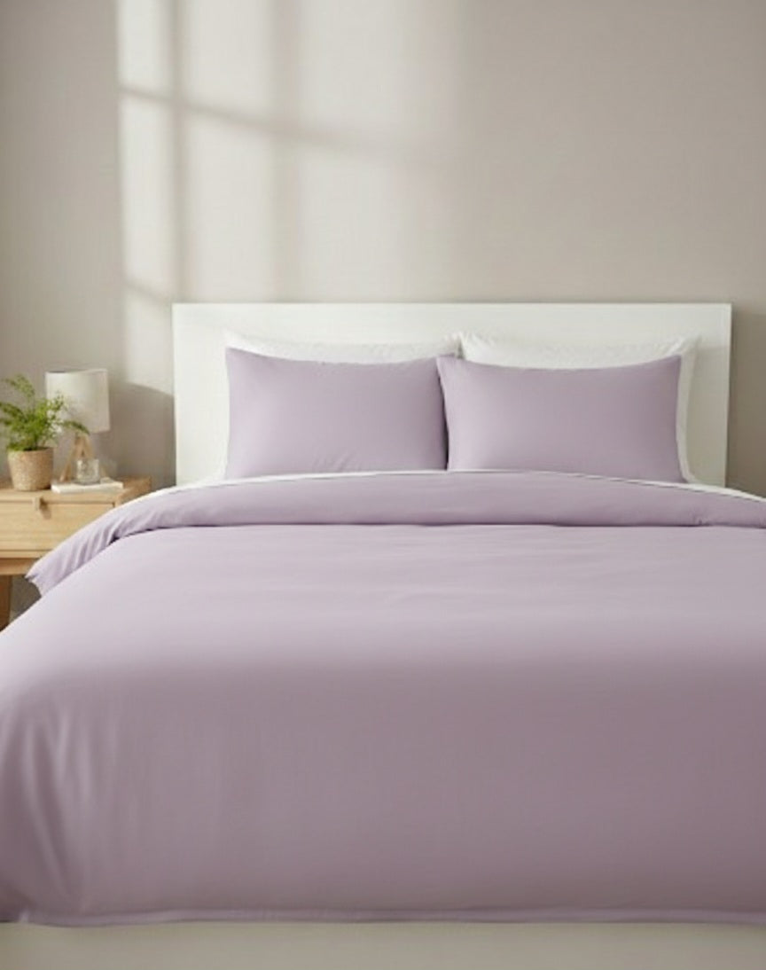 Düz Renk Lastikli Çarşaflı Çift Kişilik Nevresim Takımı