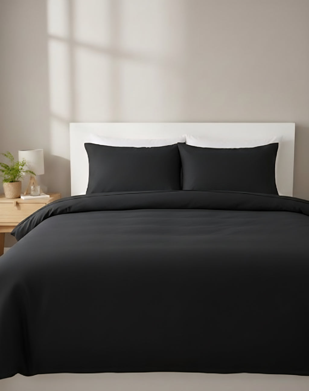 Düz Renk Tek Kişilik Lastikli Çarşaflı Nevresim Takımı