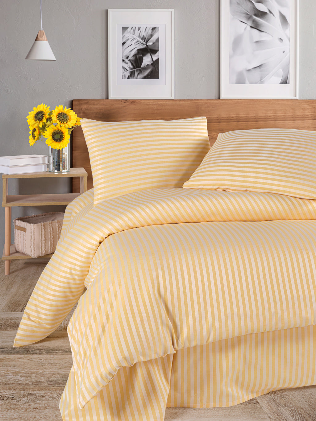 Saten Lastikli Çarşaflı Çift Kişilik Nevresim Takımı