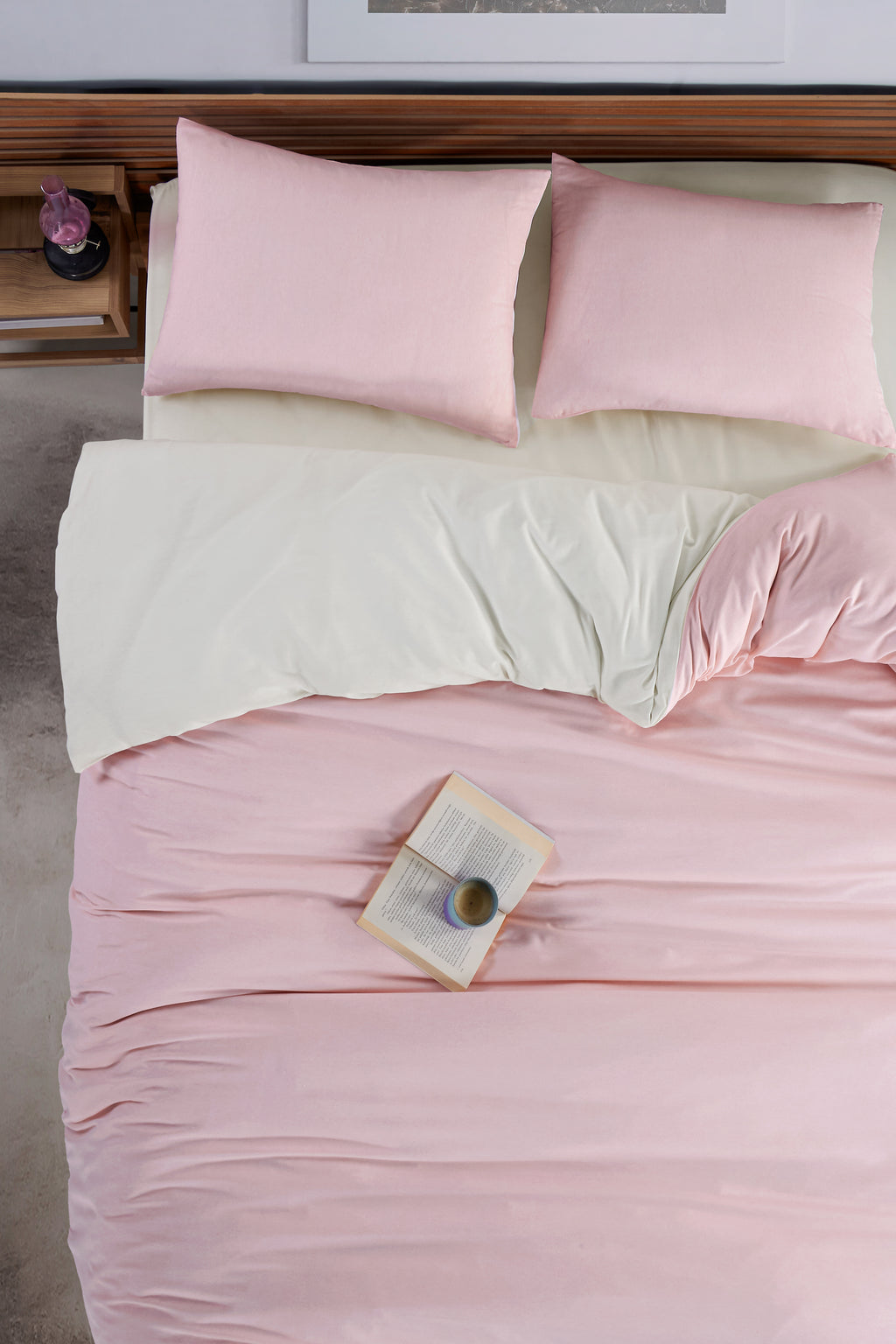 Düz Renk Tek Kişilik Lastikli Çarşaflı Nevresim Takımı