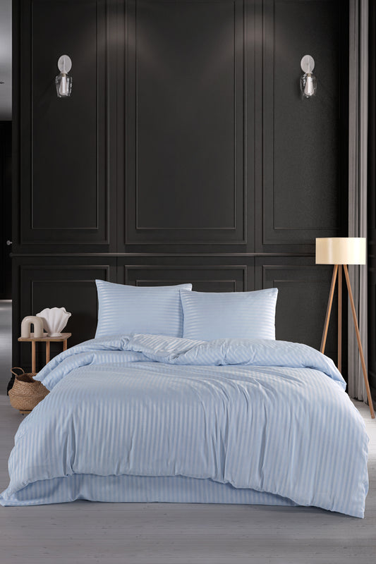 Pamuklu Saten Lastikli Çarşaflı Çift Kişilik Nevresim Takımı