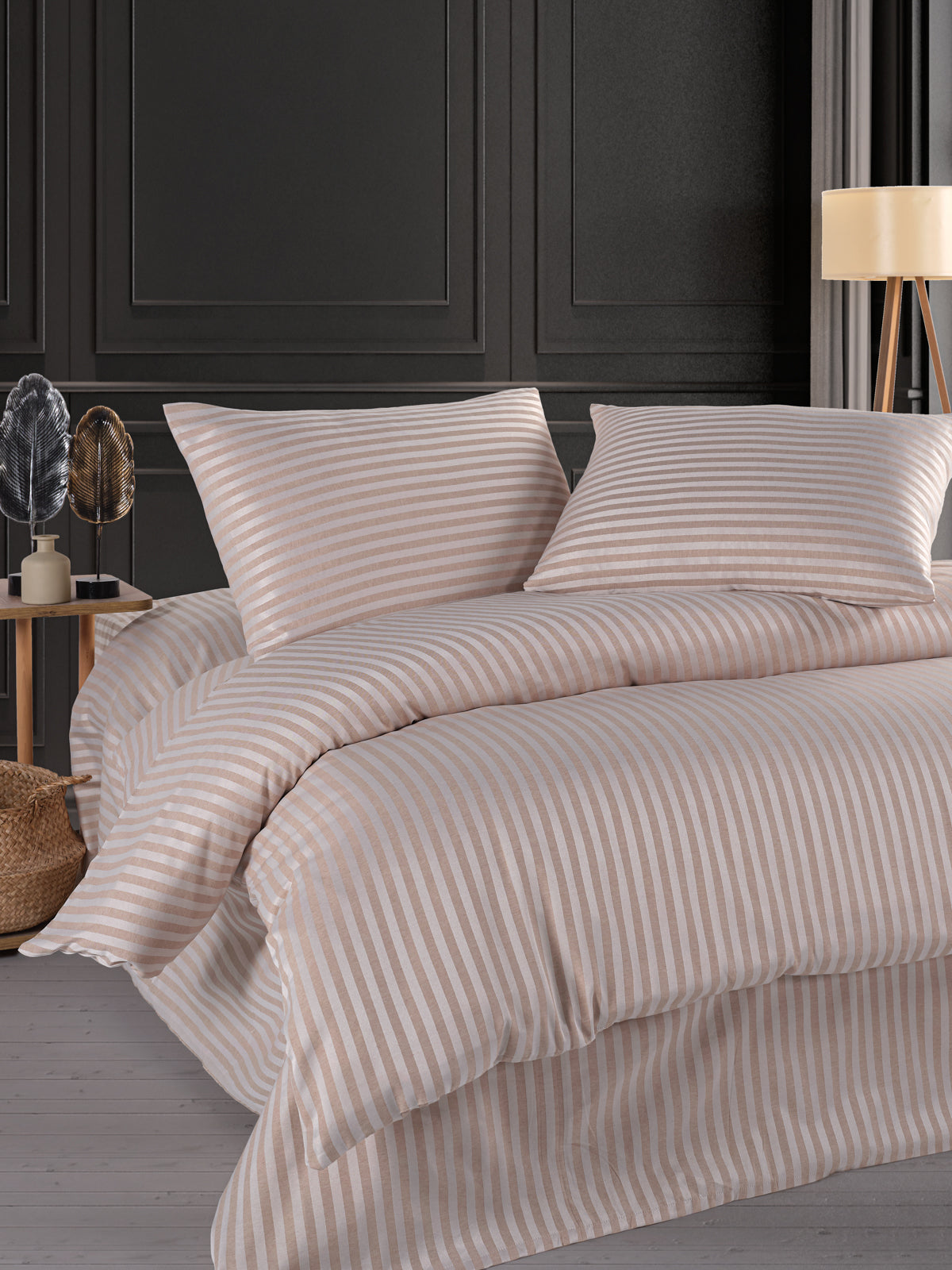 Saten Lastikli Çarşaflı Tek Kişilik Nevresim Takımı