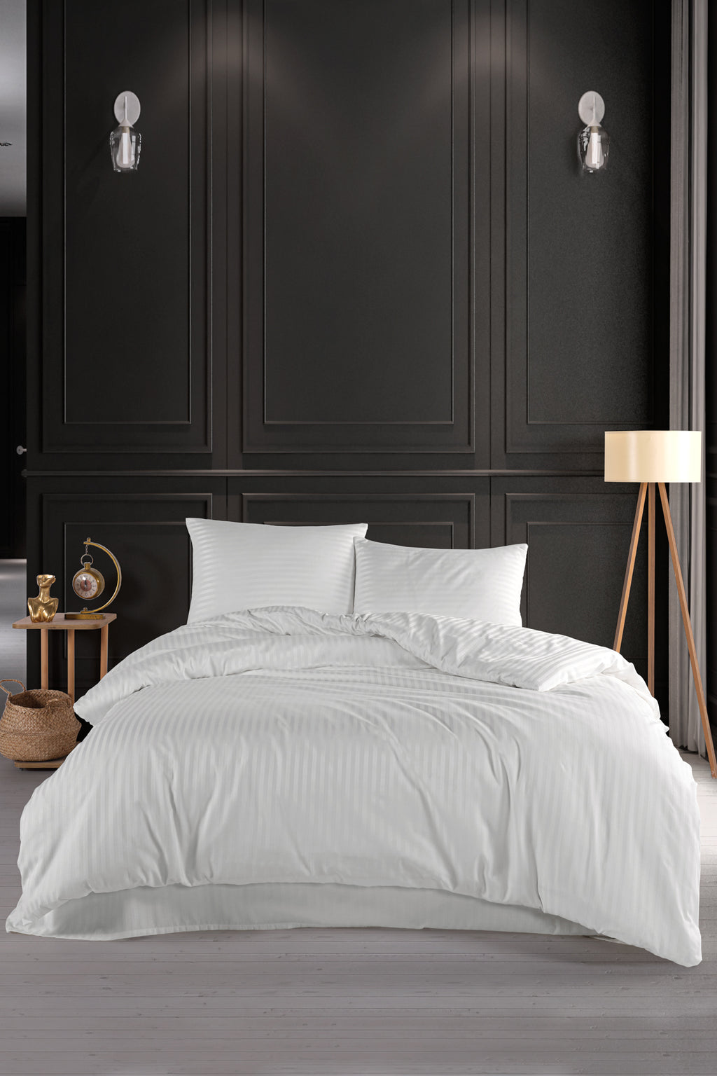 Saten Lastikli Çarşaflı Tek Kişilik Nevresim Takımı