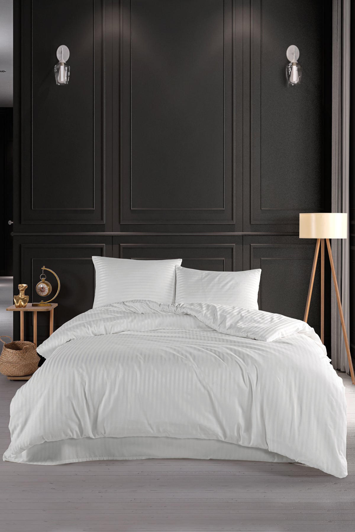 Saten Lastikli Çarşaflı Tek Kişilik Nevresim Takımı