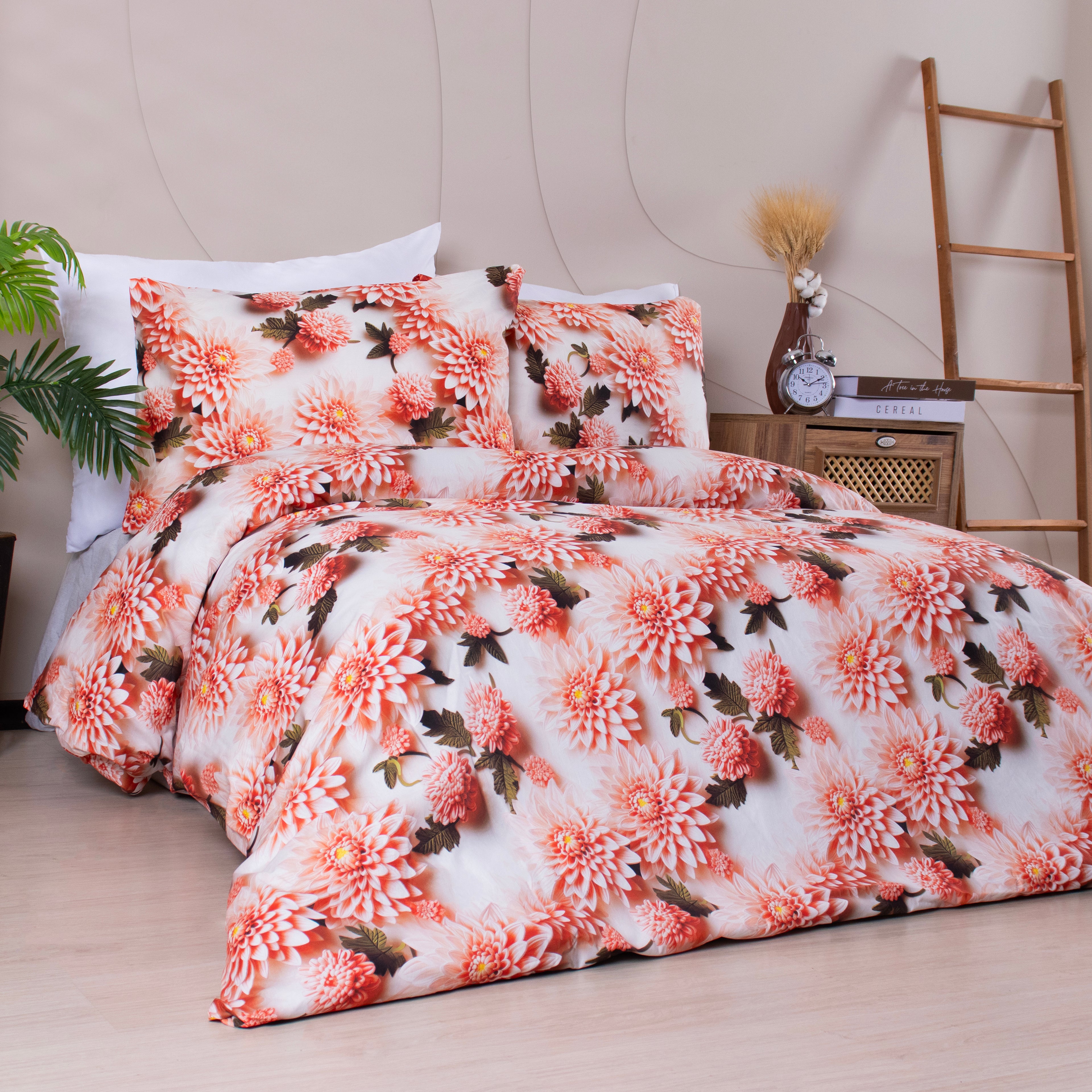 Tek Kişilik %100 Pamuklu 5 Boyutlu Nevresim Takımı Lastikli Çarşaflı