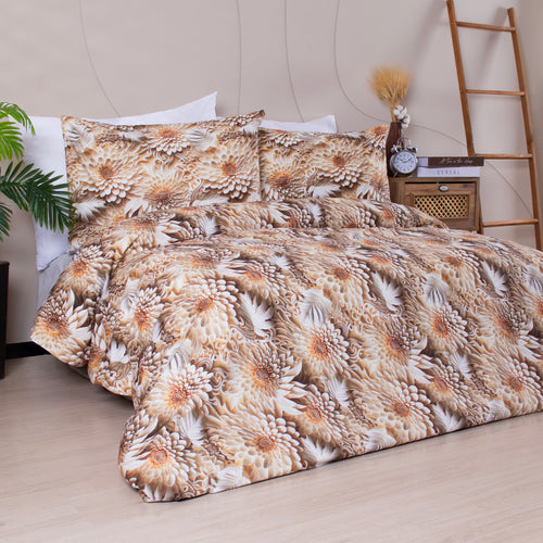 Çift Kişilik %100 Pamuklu 5 Boyutlu Nevresim Takımı Lastikli Çarşaflı