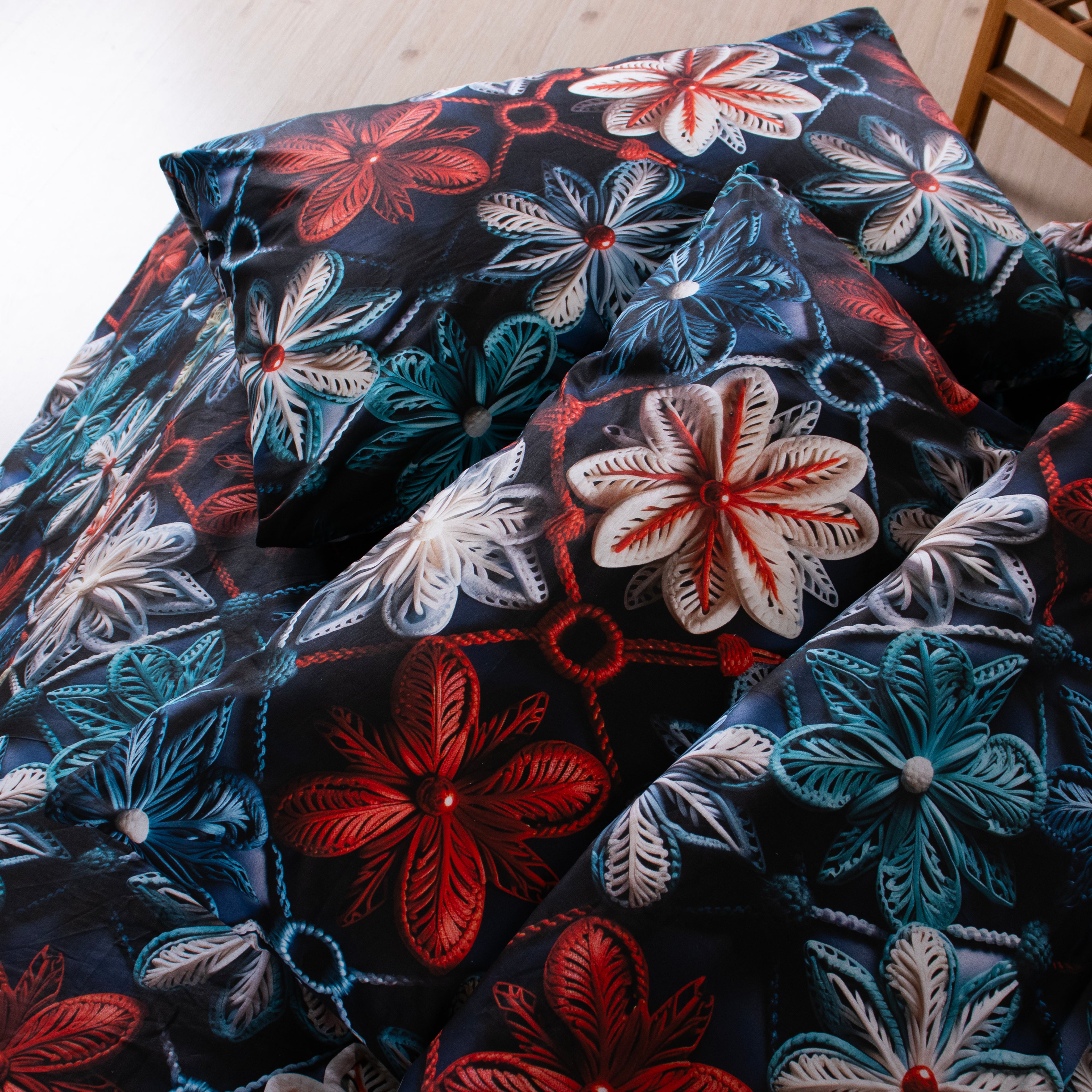 Tek Kişilik %100 Pamuklu 5 Boyutlu Nevresim Takımı Lastikli Çarşaflı