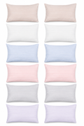 Buntes Satin-Kissenbezug-Set 12 Stück 50x70